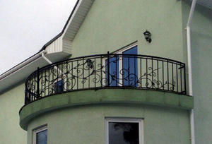 Балкон кованый с балясинами и растительным орнаментом - фото 15