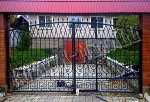 Кованые ворота в греческом стиле - фото 53