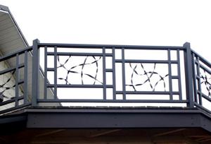 Балкон кованый с геометрическим рисунком - фото 22