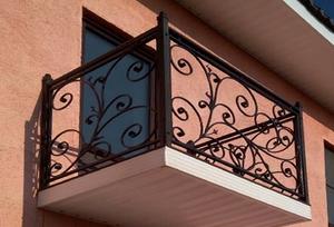 Балкон кованый маленький с завитками - фото 23