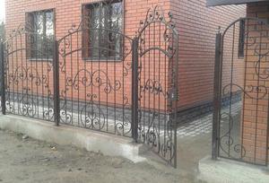 Кованые ворота с растительным узором - фото 34