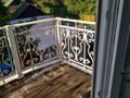 Балкон кованый в стиле прованс в белом цвете - фото