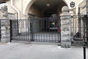 Кованые ворота в готическом стиле - фото 1