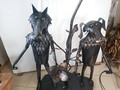 Кованая скульптура №1 Собака и волк - фото