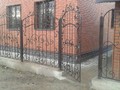 Кованые ворота с растительным узором - фото