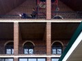 Балкон кованый с вензелями и растительным орнаментом - фото